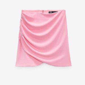 ZARA DRAPED MINI SKIRT NWT Size L